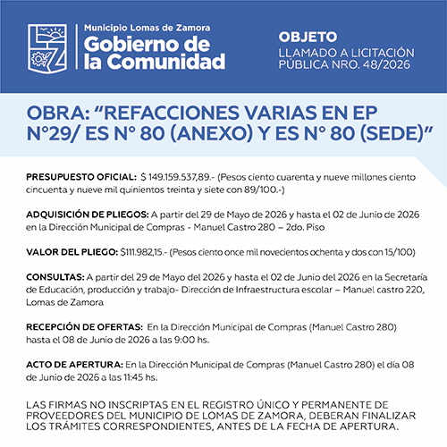 Licitaciones Sin datos  